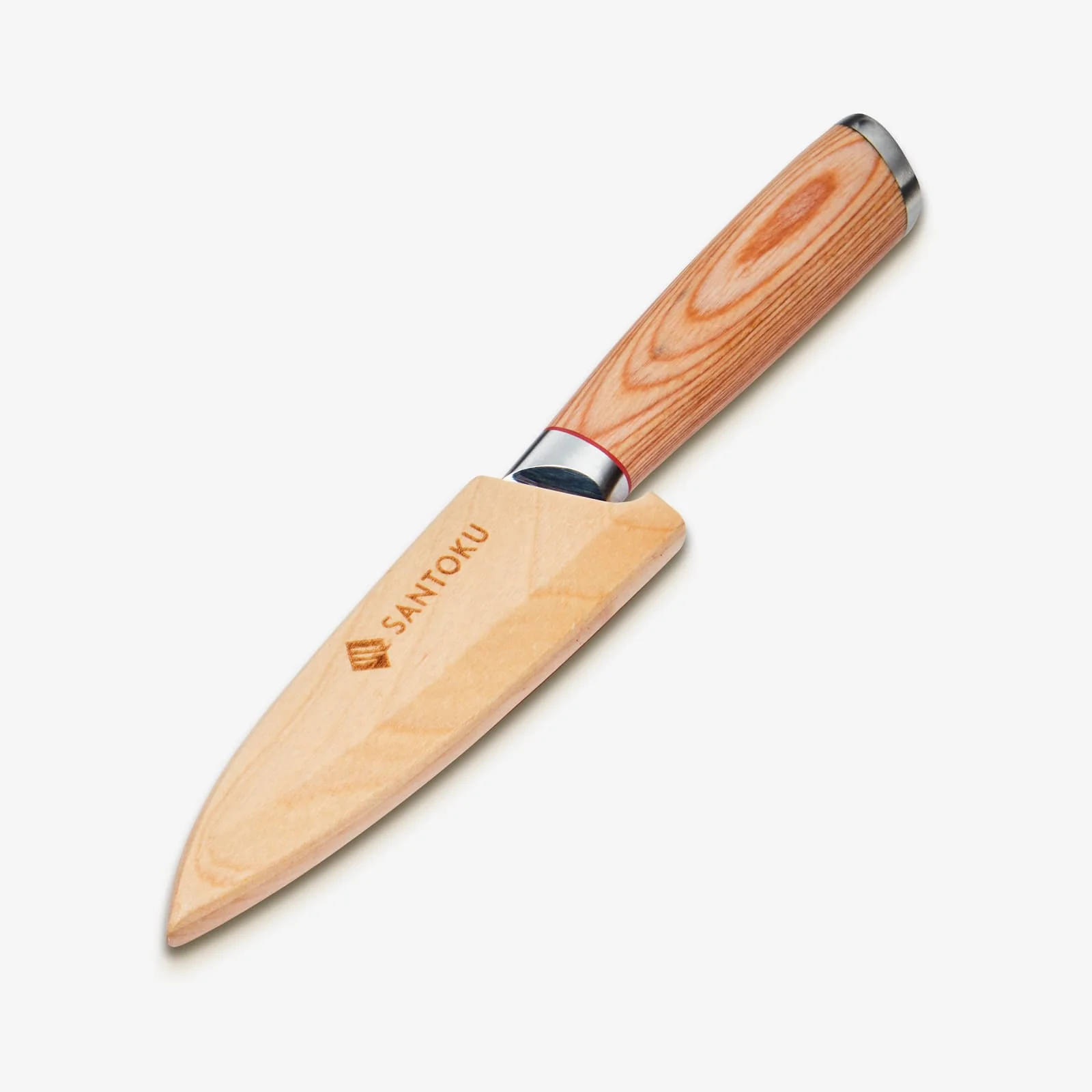 Haruta 4 Inch VG10 Japanese Damascus Steel Paring Knife with Wooden Handle & Scabbard - Image 5