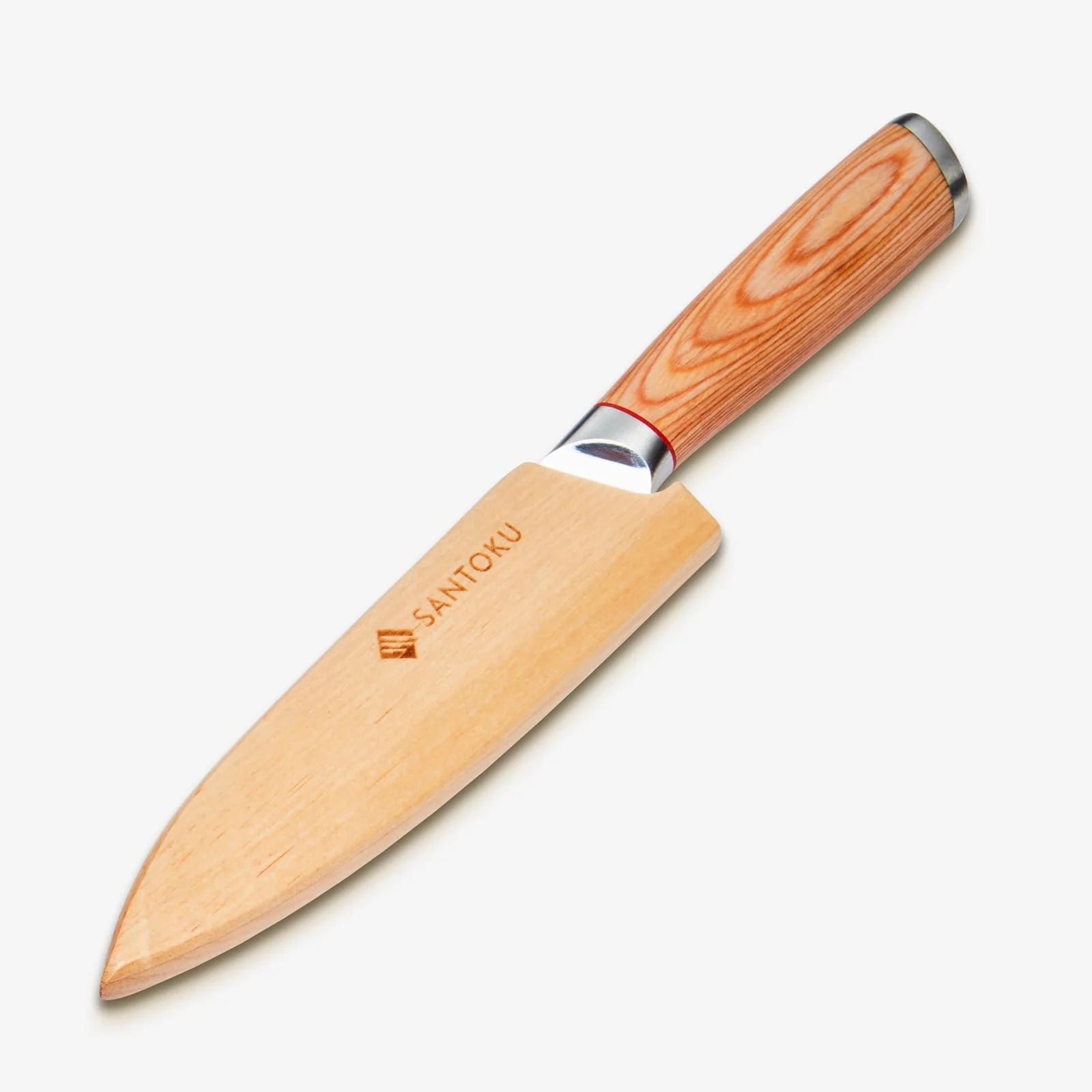 Haruta 5 Inch VG10 Japanese Damascus Steel Utility Knife with Wooden Handle & Scabbard - Image 4