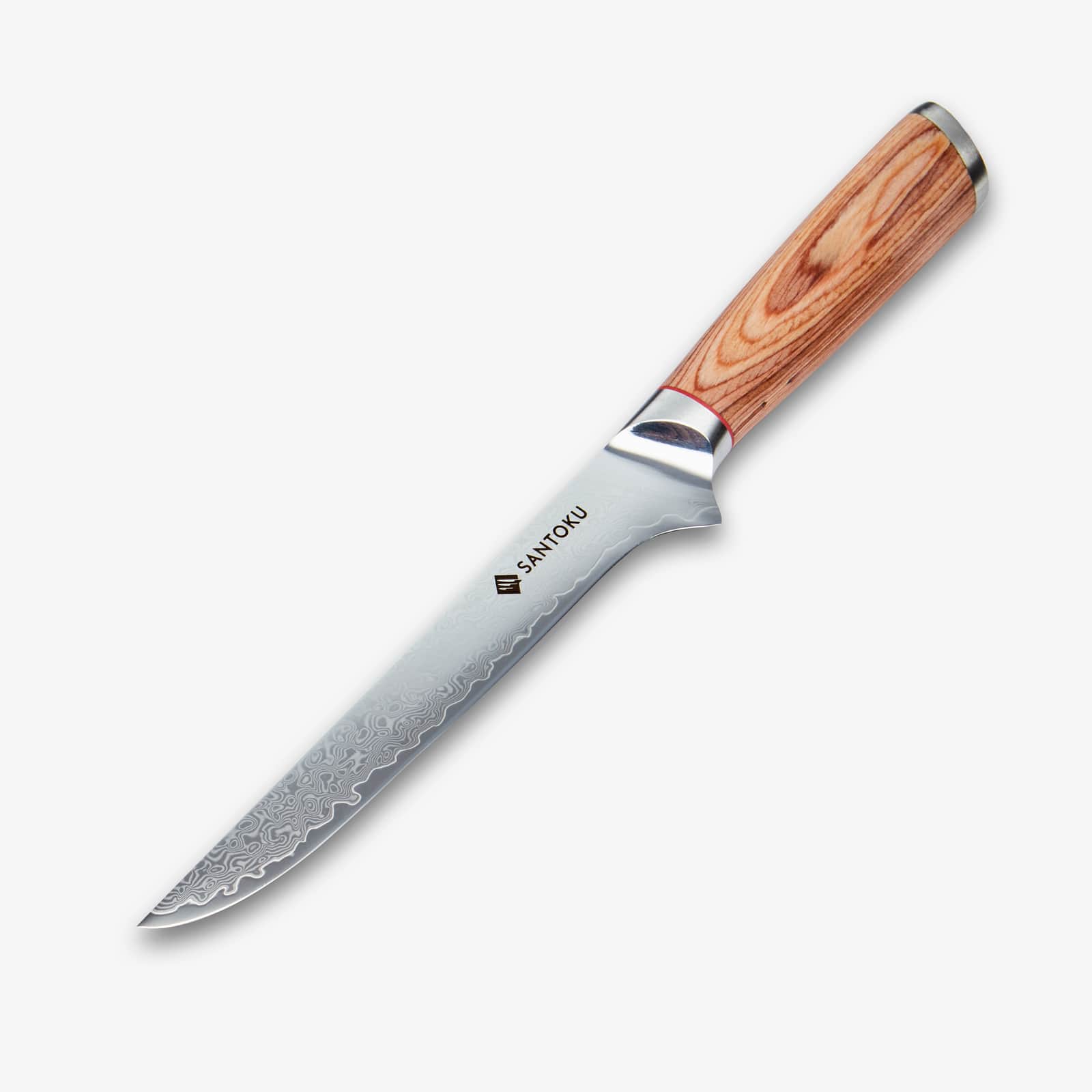 Haruta 6 Inch VG10 Japanese Damascus Steel Boning Knife with Wooden Handle & Scabbard - Image 3