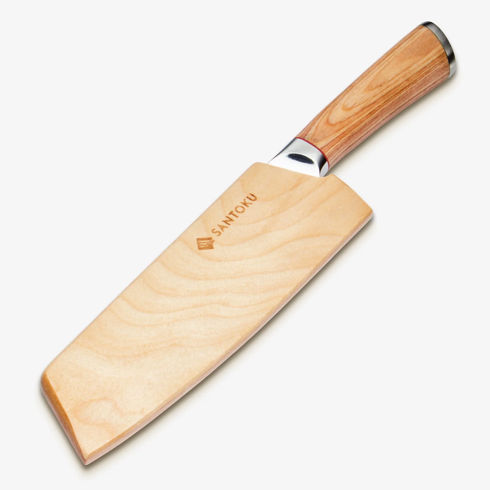 Haruta 7 Inch VG10 Japanese Damascus Steel Nakiri Knife with Wooden Handle & Scabbard - Image 4
