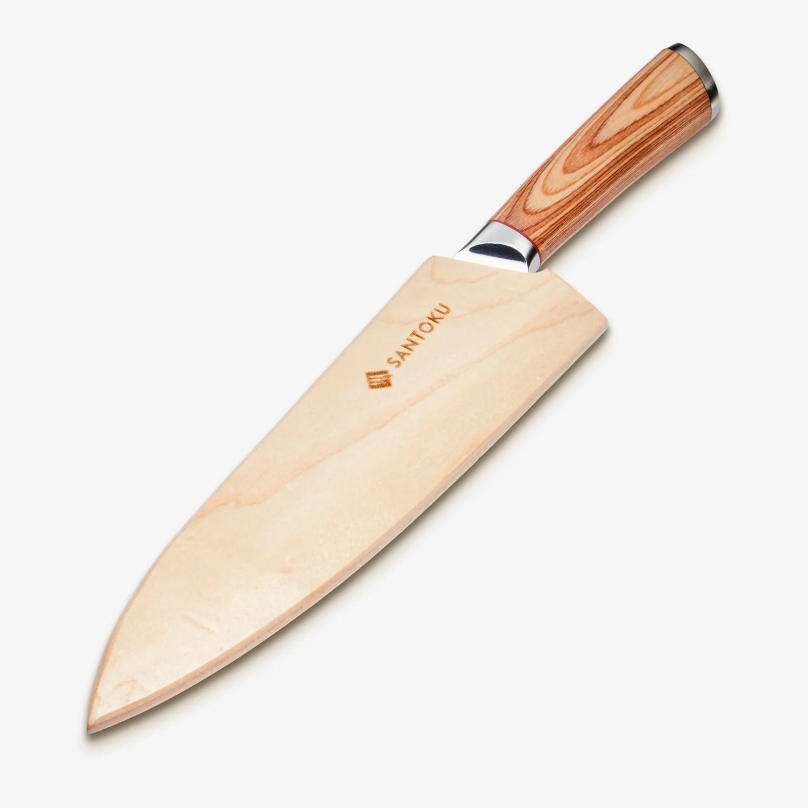 Haruta 8 Inch VG10 Japanese Damascus Steel Gyuto Chef Knife with Wooden Handle & Scabbard - Image 5